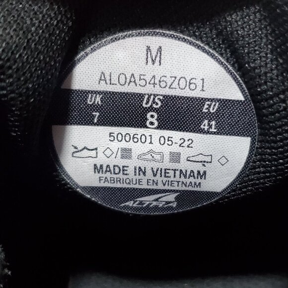 ALTRA Superior 5 Trail Running Shoes Sneakers Barefoot Minimalist Black W9 M8 - Picture 10 of 10